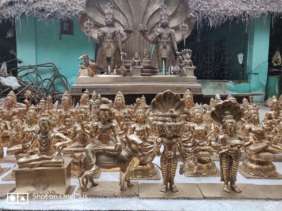 bronze idols and statues manufactured in Swamimalai